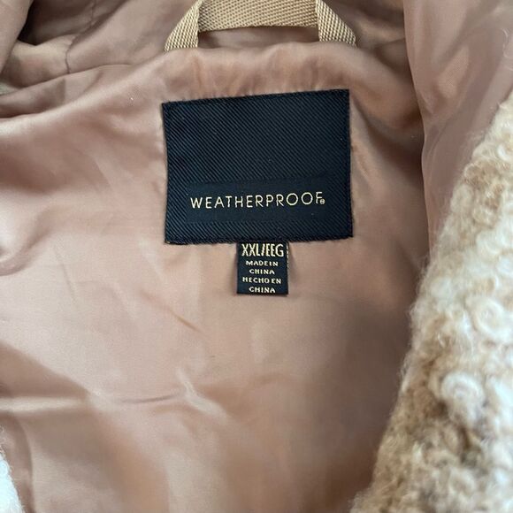 POLY BOUCLE ZIP SHACKET XXL tan plaid NWOT - Picture 11 of 16